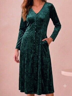 Brett Alixander Crushed Velvet Maxi Dress Size 12